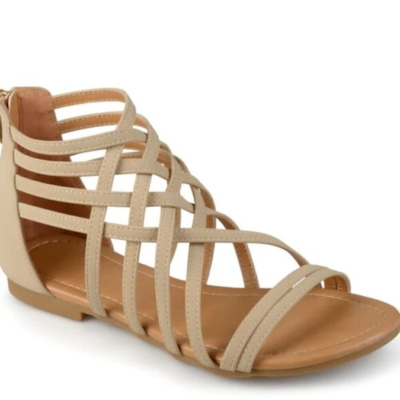 Journee Collection HANNI GLADIATOR SANDAL Beige - Picture 1 of 9